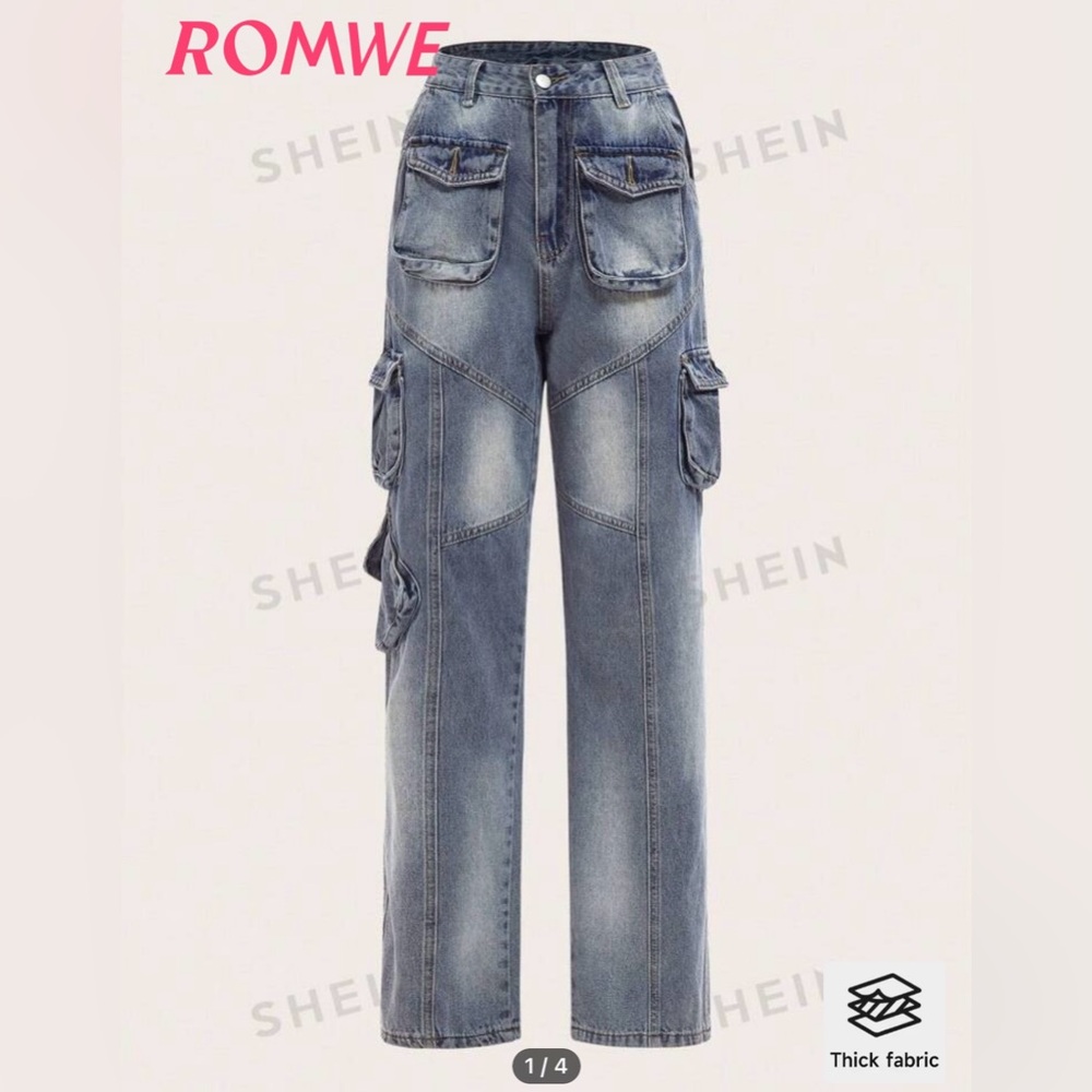 NWOT Cargo jeans/ wide leg